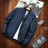 Men Casual Fashion Jacket (Color:Dark Blue Size:5XL)