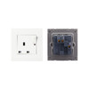 86 Type PC 13A Three Hole Power Socket with Light Switch, UK Plug