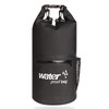 Outdoor Waterproof Dry Dual Shoulder Strap Bag Dry Sack PVC Barrel Bag, Capacity: 20L(Black)