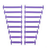 16 PCS / Set Running No Tie Shoelaces Fashion Unisex Athletic Elastic Silicone ShoeLaces(Purple )