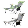 Portable Outdoor Folding Recliner Wild Fishing Camping Leisure Stool Stainless Steel Folding Beach Chair Furniture(Green)