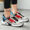 Women Footwear Breathable Mesh Sneaker Shoes, Size:35(Blue red)