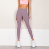 Peach Hip Hip Elastic Sports And Fitness Yoga Leggings Nine Points (Color:Light Purple Size:XL)