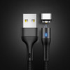 USAMS US-SJ353 U32 Type-C / USB-C Aluminium Alloy Magnetic Charging Data Cable, Length: 1m(Black)