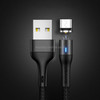 USAMS US-SJ354 U32 Micro USB Aluminium Alloy Magnetic Charging Data Cable, Length: 1m (Black)