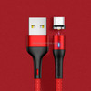 USAMS US-SJ354 U32 Micro USB Aluminium Alloy Magnetic Charging Data Cable, Length: 1m (Red)