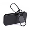2 PCS TR90 Pince-nez Reading Glasses Presbyopic Glasses with Portable Box, Degree:+1.00D(Black)