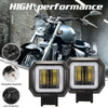 3 inch 13W 1000LM 6000K DC 10-80V IP68 Motorcycles Square Shape LED Spotlight Angel Eye Work Lights