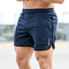 Summer Running Shorts Men Sport Jogging Fitness Shorts Quick Dry Men Gym Shorts, Size:L(Navy Blue)