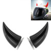 2 PCS Motorcycle Helmet Devil Decoration Motorbike Helmet Suction Cups Horns Decoration Headwear Sucker(Black)