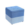 Creative Retro Storage Stool Home Fabric Stool Storage Stool(Navy Blue+Blue)