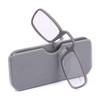 2 PCS TR90 Pince-nez Reading Glasses Presbyopic Glasses with Portable Box, Degree:+3.50D(Grey)