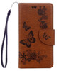 For Lenovo  VIBE C A2020 Butterflies Embossing Horizontal Flip Leather Case with Holder & Card Slots & Wallet & Lanyard(Brown)