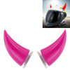 2 PCS Motorcycle Helmet Devil Decoration Motorbike Helmet Suction Cups Horns Decoration Headwear Sucker(Pink)
