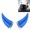2 PCS Motorcycle Helmet Devil Decoration Motorbike Helmet Suction Cups Horns Decoration Headwear Sucker(Blue)