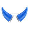 2 PCS Motorcycle Helmet Devil Decoration Motorbike Helmet Suction Cups Horns Decoration Headwear Sucker(Blue)