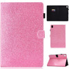 For Huawei MediaPad M6 8.4 Varnish Glitter Powder Horizontal Flip Leather Case with Holder & Card Slot(Pink)