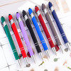 Creative Push Metal Multi-function Touch Handwriting Touch Screen Ballpoint Pen, Written:Bullet type 1.0(Navy Blue)