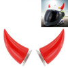 2 PCS Motorcycle Helmet Devil Decoration Motorbike Helmet Suction Cups Horns Decoration Headwear Sucker(Red)