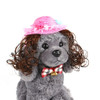 Pet Accessories Pet Princess Hat Sun Hat Teddy Wig Hat(Cauliflower)