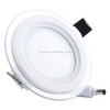 6W 10cm Round Glass Panel Light Lamp with LED Driver, Luminous Flux: 480LM, AC 85-265V, Cutout Size: 7.5cm