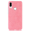 Shockproof Crocodile Texture PC + PU Case for Meizu Note 9 (Pink)