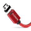 FLOVEME 1m 3A USB to Micro USB Magnetic Embossed PET Fast Charging & Data Cable, for Samsung Galaxy S7 & S7 Edge / LG G4 / Huawei P8 / Xiaomi Mi4 and other Smartphones (Red)