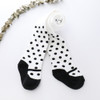 Autumn and Winter Striped Polka Dot Leggings Thick Terry Warm Baby Trousers, Size:15-17(White Dot)