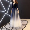 Meeting Ladies  Female Bride Wedding Party Dress, Size:XS(Dark Blue)