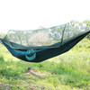 Portable Outdoor Camping Full-automatic Nylon Parachute Hammock with Mosquito Nets, Size : 290 x 140cm (Dark Green)