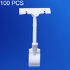 100 PCS JHB01 Pop Advertising Clip Supermarket Promotional Price Tag Price Tag(White)