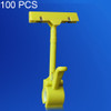 100 PCS JHB01 Pop Advertising Clip Supermarket Promotional Price Tag Price Tag(Yellow)