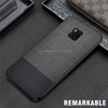 Shockproof Splicing PU + Cloth Protective Case for Huawei Mate 20 Pro (Black)