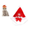Pet Headwear Christmas Headband Hood Hat Small and Medium Cat Dog Cap(Snowman)