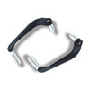 2 PCS Motorcycle Modification Accessories Striped Horn Shape Gear Brake Clutch Handbrake(Silver)