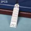 2 PCS Classic Architectural Historical Sites Metal Bookmarks Office Supplies(Leaning Tower of Pisa)