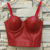Pu Leather Lo Shi Short Paragraph Bra Straps (Color:Red Size:XL)