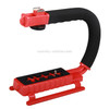 YELANGU S2-3 YLG0106B-C C-shaped Video Handle DV Bracket Stabilizer for All SLR Cameras and Home DV Camera(Red)