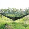 Portable Outdoor Camping Full-automatic Nylon Parachute Hammock with Mosquito Nets, Size : 250 x 120cm (Army Green)