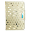 For 8 inch Universal Tablet Solid Color Wave Point Horizontal Flip Leather Case, with Holder(Golden)