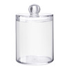 Transparent Round Plastic Cosmetic Box Cotton Swab Storage Box