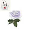 10 PCS Rose Series Embroidery Stickers DIY Dress Cheongsam Patch Stickers(Light Purple+White)