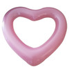 Love Heart Shaped Inflatable Floating Swimming Safety Pool Ring, Inflated Size: 120cm x 100cm (Pink)