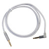 AV01 3.5mm Male to Male Elbow Audio Cable, Length: 1m (Silver Grey)