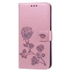 Rose Embossed Horizontal Flip PU Leather Case for Galaxy A10, with Holder & Card Slots & Wallet (Rose Gold)