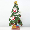 2 PCS Creative Christmas Painted Wooden Vintage Openwork Bell Decoration Christmas Tree Table Pendulum(Santa Claus )