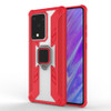 For Galaxy S20 Ultra Shockproof PC + TPU Protective Case with Ring Holder(Red)