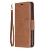 For Xiaomi Redmi Note 8Pro Retro Lambskin Texture Pure Color Horizontal Flip PU Leather Case with Holder & Card Slots & Wallet & Lanyard(Brown)