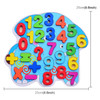 Children Puzzle Toys Nursery Cartoon Hand Grab Board Wooden Plywood Jigsaw Puzzle for Children Digital Alphabet Cognition(Number)