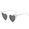 Heart Shape UV400 Polarized Sunglasses for Women(White)